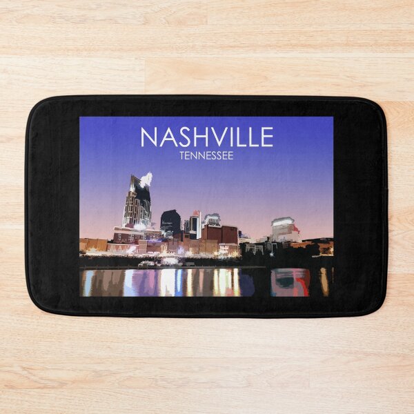 Item preview, Nashville, Tennessee, City, Skyline, Dusk, USA, Travel Print designed and sold by summattodraw.