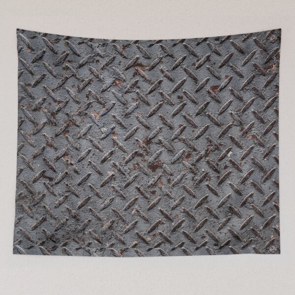 Item preview, Vintage old rusty diamond metal plate texture photography designed and sold by nachodramis.