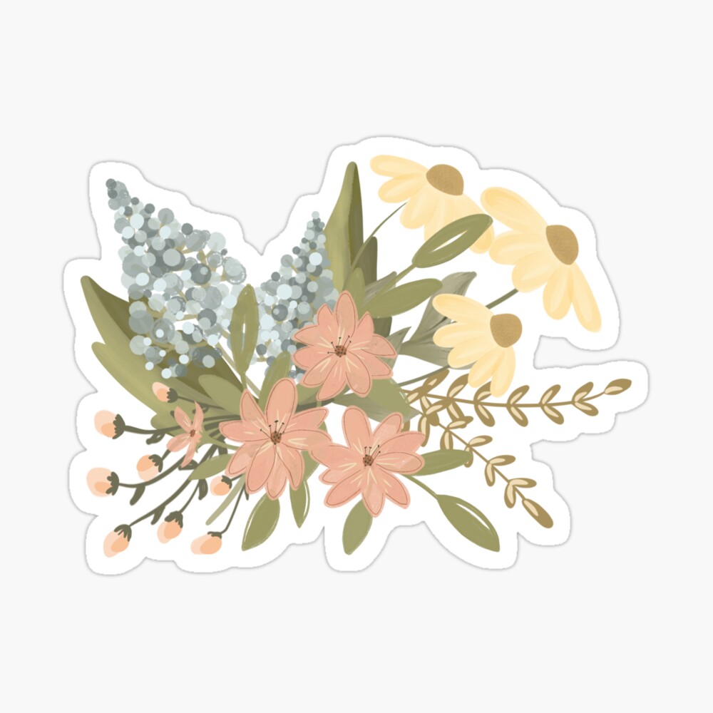Wildflower Stickers, Flower Sticker Bundle Pack, Boho Sticker