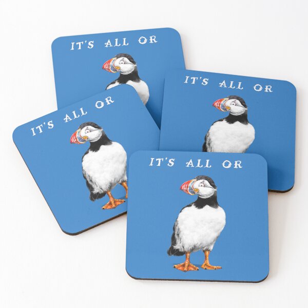 Item preview, It's All Or Puffin | W Cartoon Puffin Bird designed and sold by Snootrac.