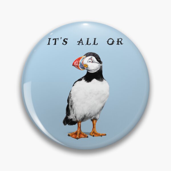 Item preview, It's All Or Puffin | B Cartoon Puffin Bird designed and sold by Snootrac.