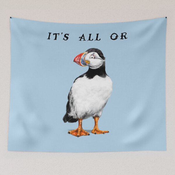 Item preview, It's All Or Puffin | B Cartoon Puffin Bird designed and sold by Snootrac.