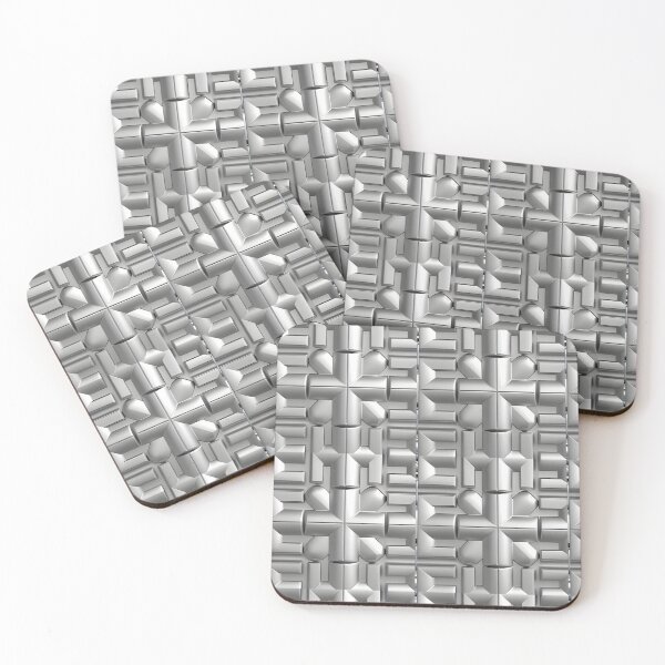 Item preview, Silver Bars With Industrial 3D Design designed and sold by MiracleROLArt.