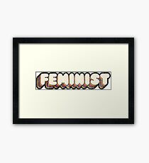 70s Style Feminist Typographic Framed Print