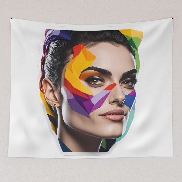 Aperçu de l'œuvre Les visages de l'arc-en-ciel Gay Pride Lesbian! Mois! Humain créée et vendue par PrintDesignFlow.