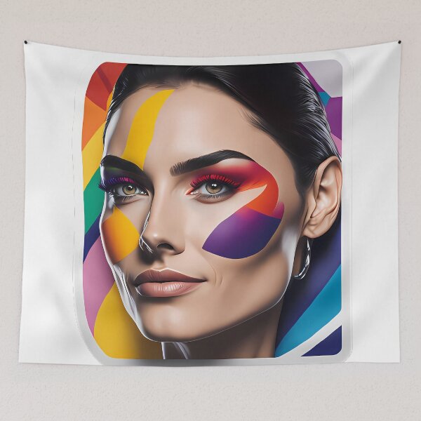 Aperçu de l'œuvre Les visages de l'arc-en-ciel Gay Pride Lesbian! Mois! Humain créée et vendue par PrintDesignFlow.