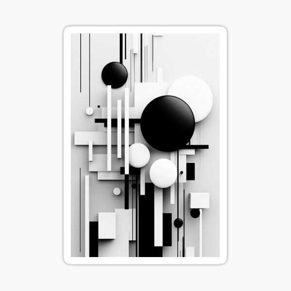 Item preview, 3D Black and White Abstract Design designed and sold by AuraDGN.