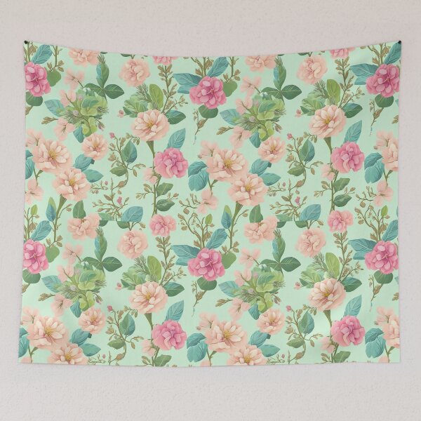 Item preview, Vintage Floral Pattern in Watercolor Style designed and sold by EBESIGN.