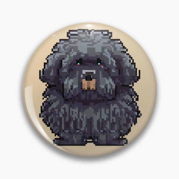 Item preview, Charming Puli Pixel Portrait in 2D - Pixel Dog Art designed and sold by Woof-n-Wear.