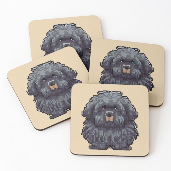 Item preview, Charming Puli Pixel Portrait in 2D - Pixel Dog Art designed and sold by Woof-n-Wear.