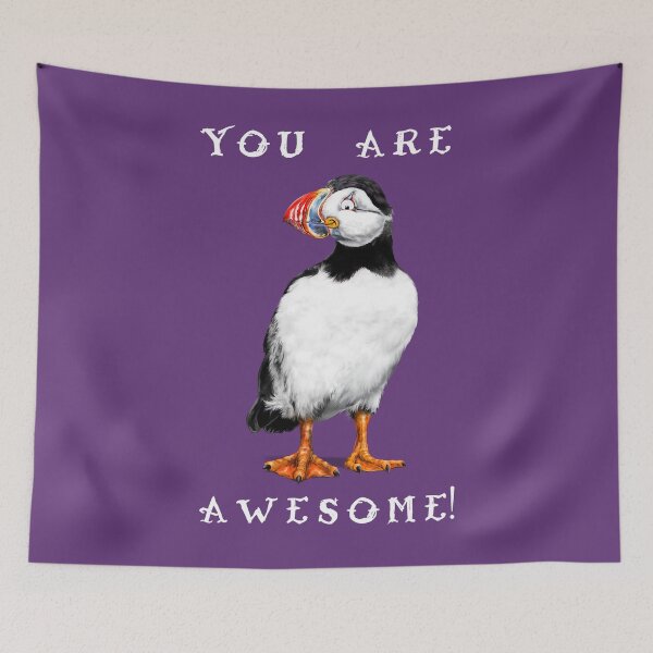 Item preview, You ARE Puffin Awesome! | W Cartoon Puffin Bird designed and sold by Snootrac.