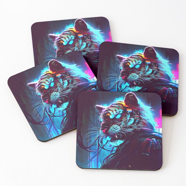 Item preview, badass cyberpunk tiger designed and sold by CritterCulture.