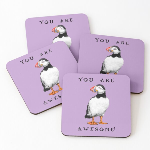 Item preview, You ARE Puffin Awesome! | B Cartoon Puffin Bird designed and sold by Snootrac.