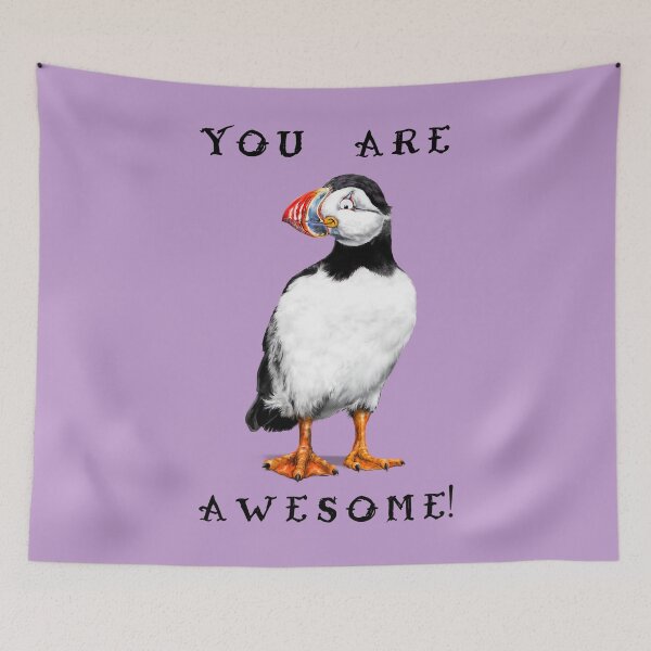 Item preview, You ARE Puffin Awesome! | B Cartoon Puffin Bird designed and sold by Snootrac.