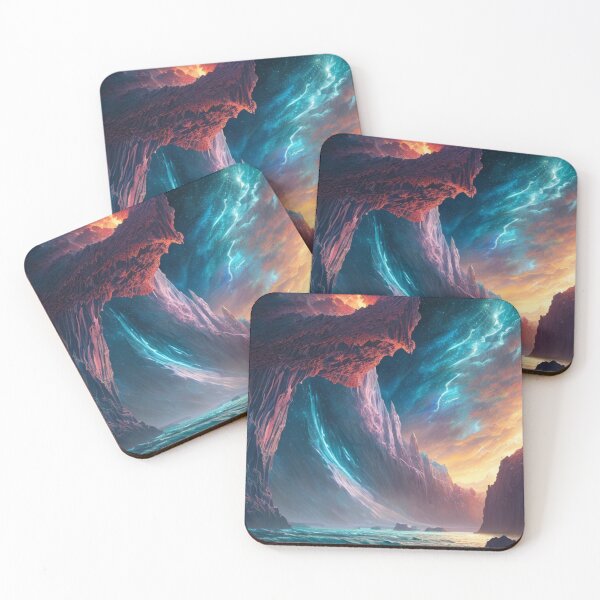 Item preview, Oceans magical lighting distant worlds fantasy other worlds - Landscape art designed and sold by dosedai.