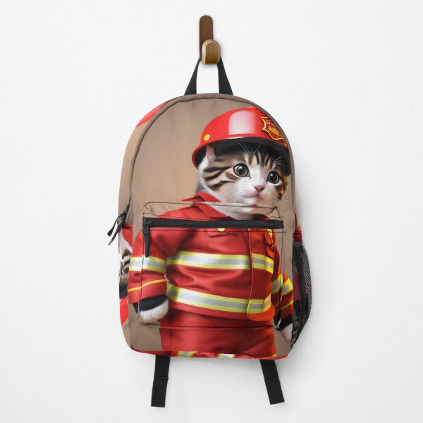 Item preview, Firefighter Cat - Modern Digital Art designed and sold by Ai-michiart.