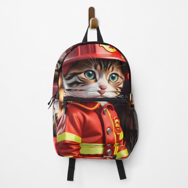 Item preview, Firefighter Cat - Modern Digital Art designed and sold by Ai-michiart.