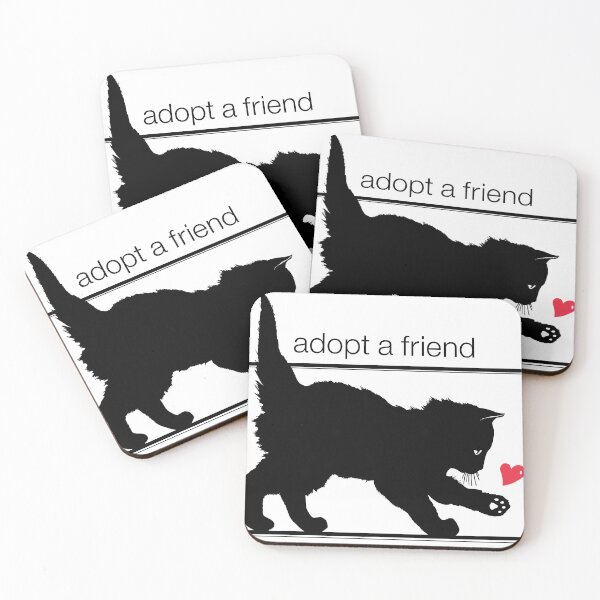 Item preview, Adopt a friend kitten, line art designed and sold by HelenDBVickers.