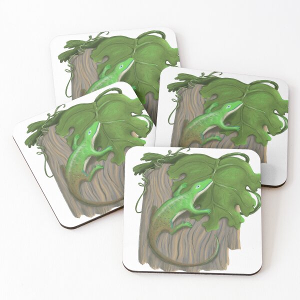 Item preview, Anole Lizard and a Leaf designed and sold by StetsonSketches.