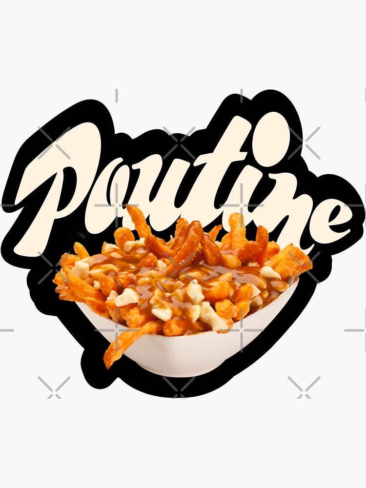 Thumbnail 3 of 3, Sticker, Poutine Fries Gravy Cheese Curds Retro Diner Restaurant Plate designed and sold by LizzyBasil.