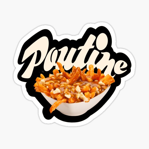 Poutine Fries Gravy Cheese Curds Retro Diner Restaurant Plate Sticker