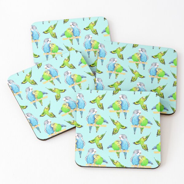 Item preview, Blue and Green Budgies Parakeet Birds  designed and sold by silviaol.
