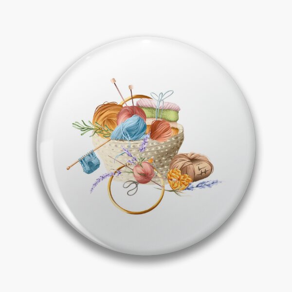 Item preview, Basket with Knitting Yarn for Knitting Lover designed and sold by silviaol.