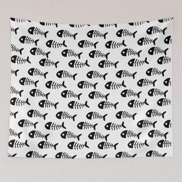 Item preview, Black Fish Bone White Pattern designed and sold by Moyanana.