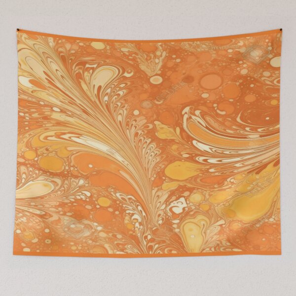 Item preview, Orange Marble Lava designed and sold by Foxclothier.