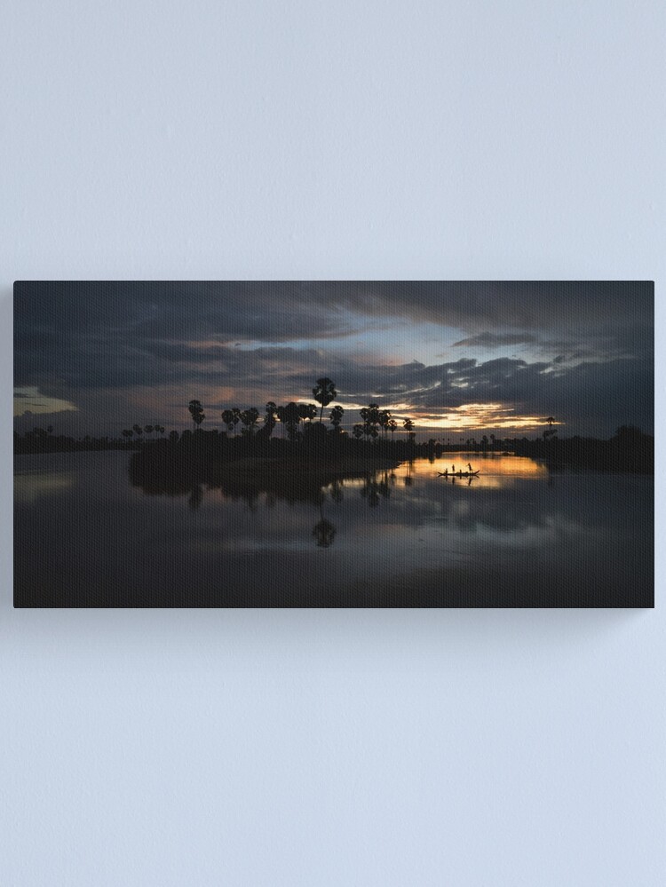Thumbnail 1 of 3, Canvas Print, Sunset Fishing designed and sold by darren-j-mcleod.