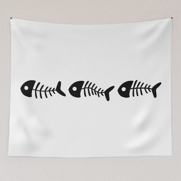 Item preview, Cute Three Black Fish Bone designed and sold by Moyanana.
