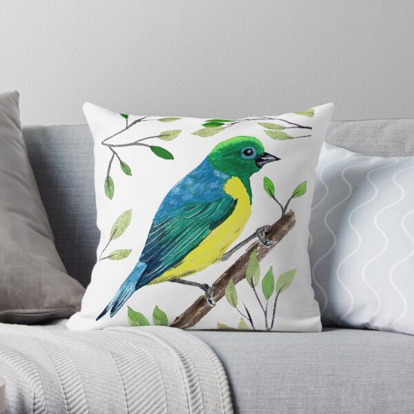 Gaturamo-bandeira Throw Pillow