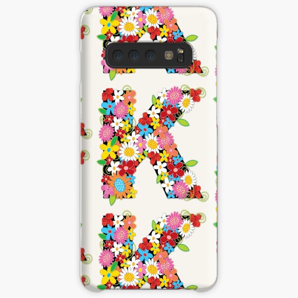 Spring Flowers Alphabet K Monogram Samsung Galaxy Snap Case