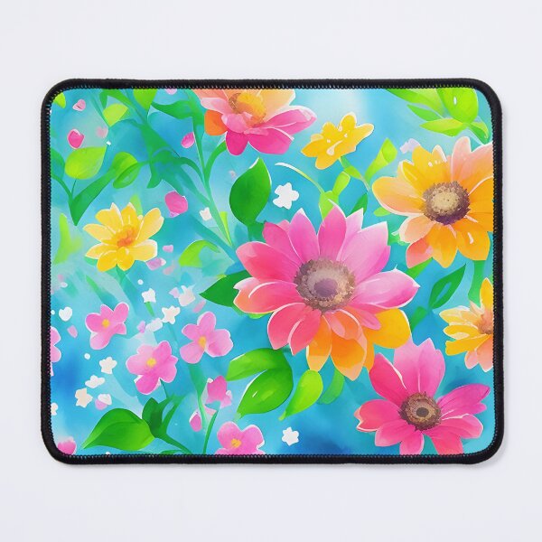 Item preview, Luxurious Floral Symphony, yellow and pink flowers on a magic art by Deeplek designed and sold by deeplek.
