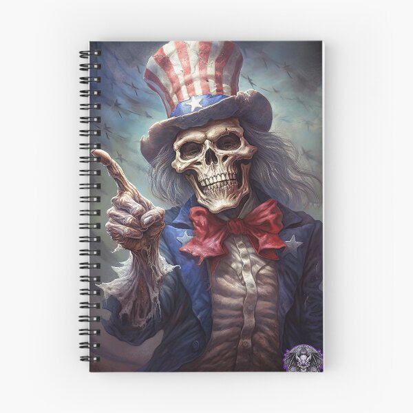Item preview, Skeletal Uncle Sam Wants You #3 Patriotic Undead designed and sold by Ghastly Wicked Creations Studio.