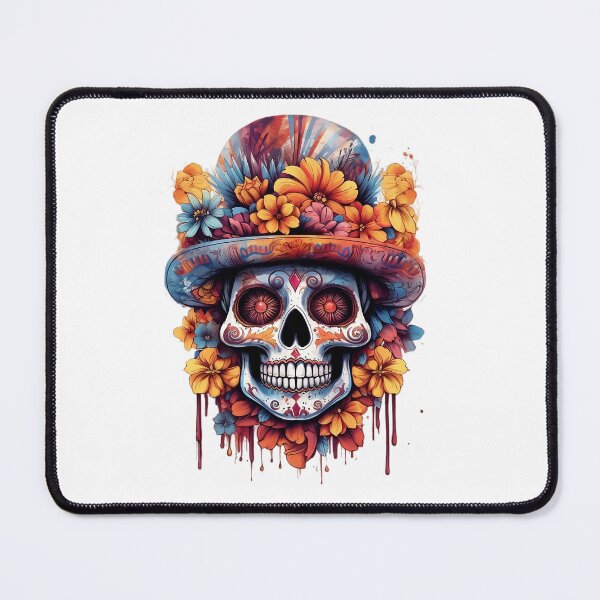 Item preview, Skull with Roses and Mexican Style Hat designed and sold by EBESIGN.