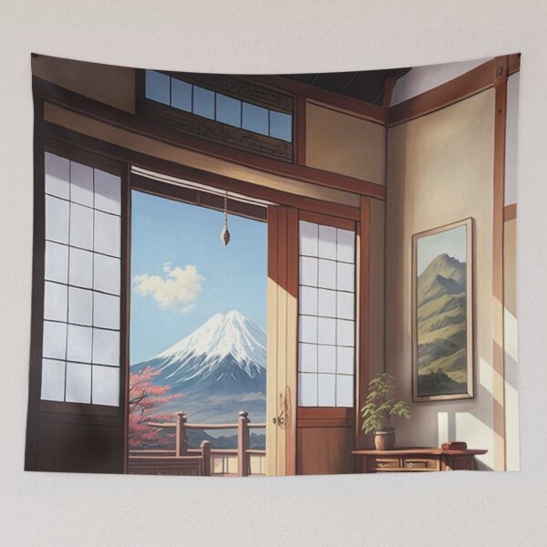 Item preview, Serenity Framed: Fuji's Living Room Vista designed and sold by Era-of-Traveler.