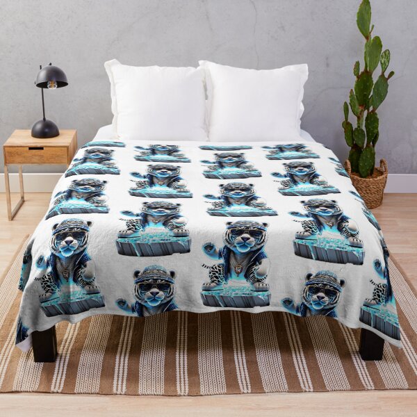 Item preview, Tiger in Blue Glass: Stylized Illustration of a Stylish and Modern Feline designed and sold by Jhuvel.