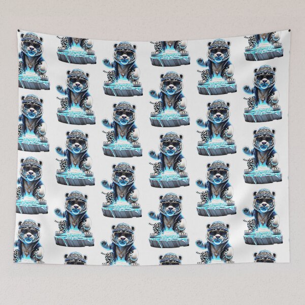 Item preview, Tiger in Blue Glass: Stylized Illustration of a Stylish and Modern Feline designed and sold by Jhuvel.