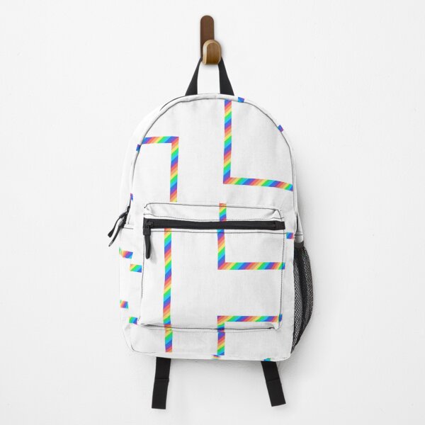 Item preview, Oblique Rainbow Square Border Frame Colorful Lines, Pride LGBTQIA+ Simple Graphic Illustration on white background designed and sold by DotLinePlane.