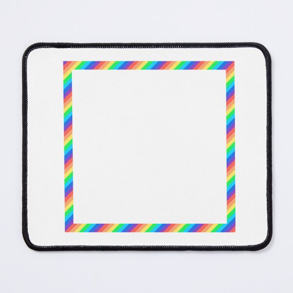Item preview, Oblique Rainbow Square Border Frame Colorful Lines, Pride LGBTQIA+ Simple Graphic Illustration on white background designed and sold by DotLinePlane.