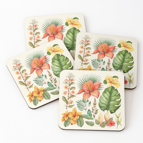 Item preview, Tropical Plants Flowers and Leaves designed and sold by iCherryRed.