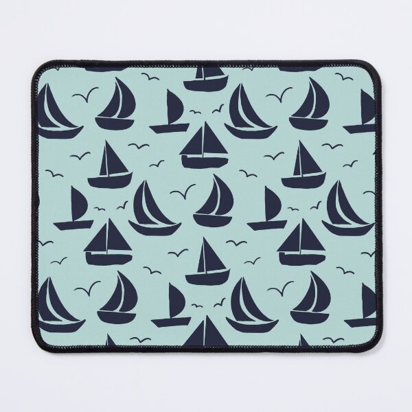 Item preview, Boats Teal and Navy designed and sold by AnchoredMae.