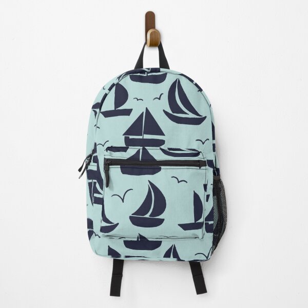 Item preview, Boats Teal and Navy designed and sold by AnchoredMae.