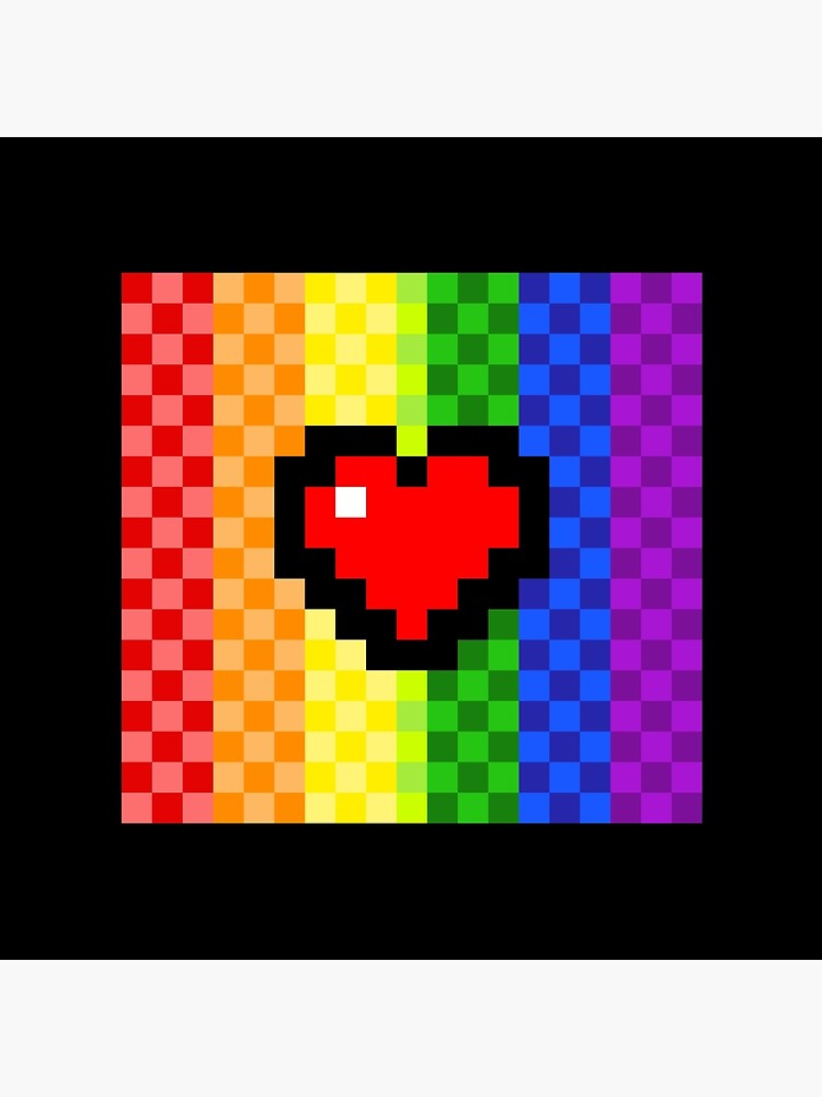 Coeur • Arc en ciel • Pixel Art