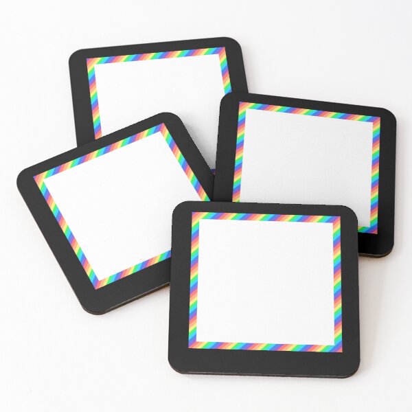 Item preview, Oblique Rainbow Square Border Frame Colorful Lines, Pride LGBTQIA+ Simple Graphic Illustration designed and sold by DotLinePlane.
