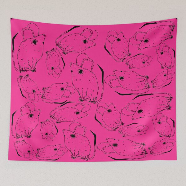 Item preview, TINY BUT MIGHTY BLACK x PINK RODENT MOUSE  designed and sold by GIVENGRACE.ART.