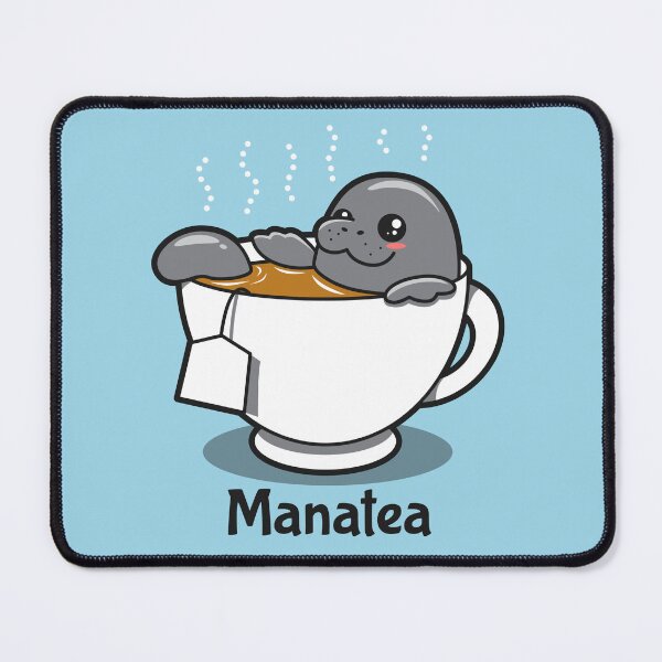Item preview, Manatea Cute Original Kawaii Sea Creature Manatee Cartoon For Tea Lovers designed and sold by BoggsNicolasArt.
