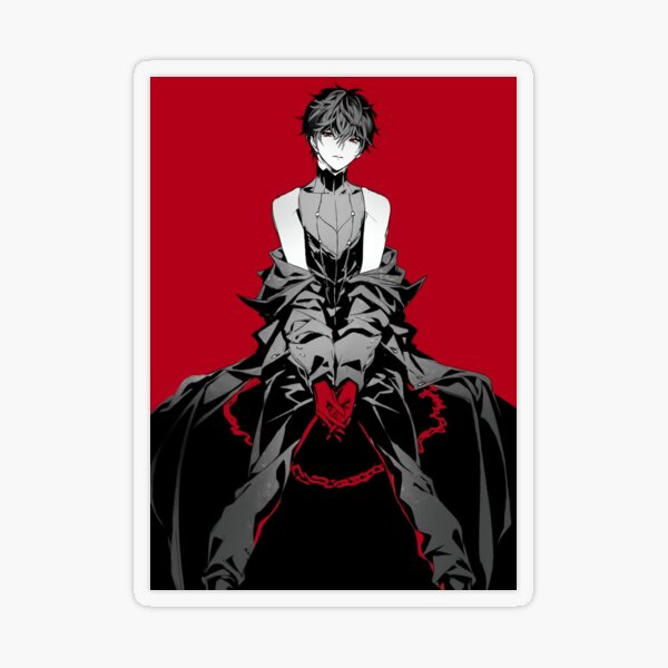 waarde de studie Super goed "Ren Amamiya Joker Persona 5 Anime Girl Drawing Fanart" Sticker for Sale by  Spacefoxart | Redbubble