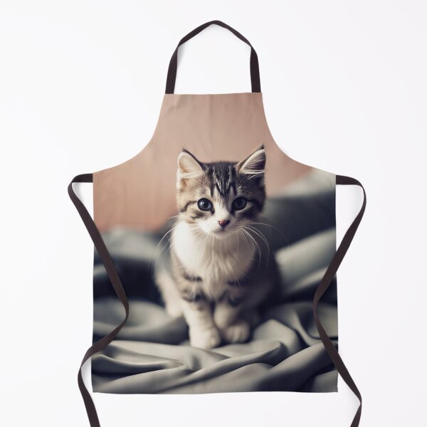 Item preview, Small cat on grey fabric designed and sold by Reunimage.